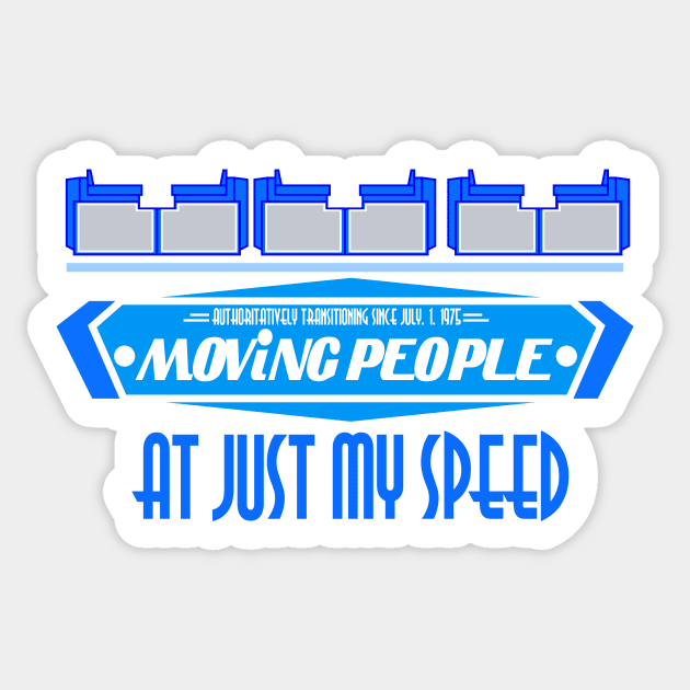 Moving People (with lines on vehicle) Sticker by WEDFanBlog